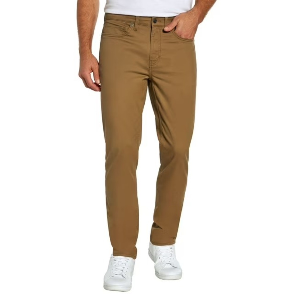 Gap Men Slim Fit 5-Pocket Pant 34x30 Maple Sugar Brown Brown Stretch Twill NWT